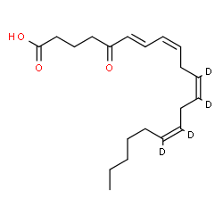 ChemSpider 2D Image | (6E,8Z,11Z,14Z)-5-Oxo(11,12,14,15-~2~H_4_)-6,8,11,14-icosatetraenoic acid | C20H26D4O3