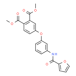 ChemSpider 2D Image | Dimethyl 4-[3-(2-furoylamino)phenoxy]phthalate | C21H17NO7
