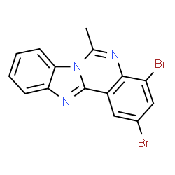 ChemSpider 2D Image | 2,4-Dibromo-6-methylbenzimidazo[1,2-c]quinazoline | C15H9Br2N3