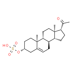 ChemSpider 2D Image | (3alpha,8alpha,9beta,10alpha,13alpha,14beta,17alpha)-20-Oxopregn-5-en-3-yl hydrogen sulfate | C21H32O5S