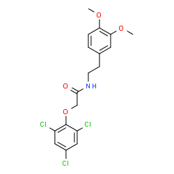 ChemSpider 2D Image | N-[2-(3,4-Dimethoxyphenyl)ethyl]-2-(2,4,6-trichlorophenoxy)acetamide | C18H18Cl3NO4