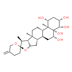 ChemSpider 2D Image | (1beta,3beta,4beta,5beta,6beta)-Spirost-25(27)-en-1,3,4,5,6-pentol | C27H42O7