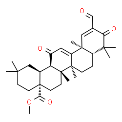 ChemSpider 2D Image | Methyl 2-formyl-3,12-dioxooleana-1,9(11)-dien-28-oate | C32H44O5
