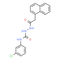 ChemSpider 2D Image | N-(3-Chlorophenyl)-2-(1-naphthylacetyl)hydrazinecarboxamide | C19H16ClN3O2