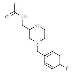 ChemSpider 2D Image | N-((4-(4-Fluorobenzyl)morpholin-2-yl)methyl)acetamide | C14H19FN2O2