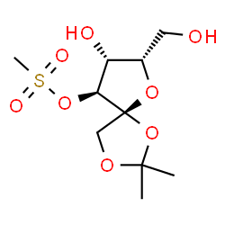 ChemSpider 2D Image | 1,2-O-Isopropylidene-3-O-(methylsulfonyl)-beta-L-sorbofuranose | C10H18O8S