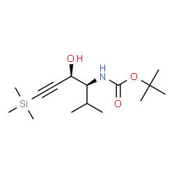 ChemSpider 2D Image | 2-Methyl-2-propanyl [(3S,4R)-4-hydroxy-2-methyl-6-(trimethylsilyl)-5-hexyn-3-yl]carbamate | C15H29NO3Si