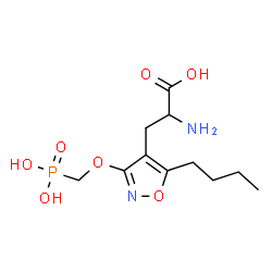 ChemSpider 2D Image | 3-[5-Butyl-3-(phosphonomethoxy)-1,2-oxazol-4-yl]alanine | C11H19N2O7P