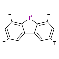 ChemSpider 2D Image | (2,4,6,8-~3~H_4_)Dibenzo[b,d]iodolium | C12H4T4I