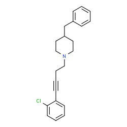 ChemSpider 2D Image | 4-Benzyl-1-[4-(2-chlorophenyl)-3-butyn-1-yl]piperidine | C22H24ClN