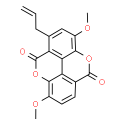 ChemSpider 2D Image | 1-Allyl-3,8-dimethoxychromeno[5,4,3-cde]chromene-5,10-dione | C19H14O6