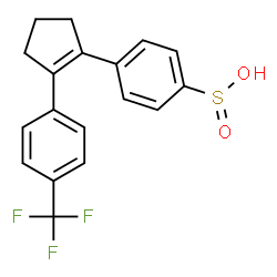 ChemSpider 2D Image | 4-{2-[4-(Trifluoromethyl)phenyl]-1-cyclopenten-1-yl}benzenesulfinic acid | C18H15F3O2S