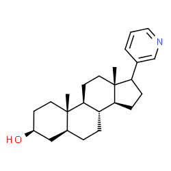 ChemSpider 2D Image | (3beta,5alpha)-17-(3-Pyridinyl)androstan-3-ol | C24H35NO
