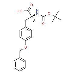 ChemSpider 2D Image | O-Benzyl-N-{[(2-methyl-2-propanyl)oxy]carbonyl}-L-(alpha-~2~H)tyrosine | C21H24DNO5