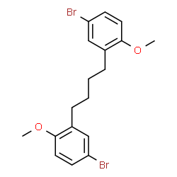 ChemSpider 2D Image | 1,1'-(1,4-Butanediyl)bis(5-bromo-2-methoxybenzene) | C18H20Br2O2