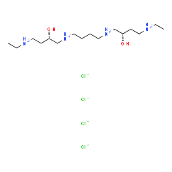 ChemSpider 2D Image | (2S,2'S)-N~1~,N~1~'-1,4-Butanediylbis(N~4~-ethyl-2-hydroxy-1,4-butanediaminium) tetrachloride | C16H42Cl4N4O2