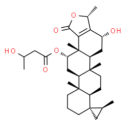 ChemSpider 2D Image | (2'S,3R,4R,5aS,5bR,7aR,8S,11aR,11bR,13S,13aS)-4-Hydroxy-2',3,5b,11a,13a-pentamethyl-1-oxo-1,4,5,5a,5b,6,7,7a,9,10,11,11a,11b,12,13,13a-hexadecahydro-3H-spiro[chryseno[1,2-c]furan-8,1'-cyclopropan]-13-
yl 3-hydroxybutanoate | C31H46O6