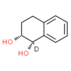 ChemSpider 2D Image | (1S,2R)-(1-~2~H)-1,2,3,4-Tetrahydro-1,2-naphthalenediol | C10H11DO2