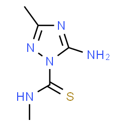 ChemSpider 2D Image | 5-Amino-N,3-dimethyl-1H-1,2,4-triazole-1-carbothioamide | C5H9N5S