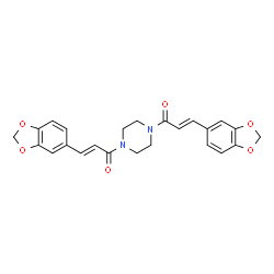 ChemSpider 2D Image | (2E,2'E)-1,1'-(1,4-Piperazinediyl)bis[3-(1,3-benzodioxol-5-yl)-2-propen-1-one] | C24H22N2O6