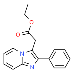 ChemSpider 2D Image | Ethyl (2-phenylimidazo[1,2-a]pyridin-3-yl)acetate | C17H16N2O2
