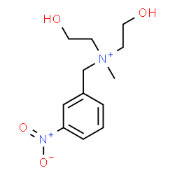 ChemSpider 2D Image | 2-Hydroxy-N-(2-hydroxyethyl)-N-methyl-N-(3-nitrobenzyl)ethanaminium | C12H19N2O4