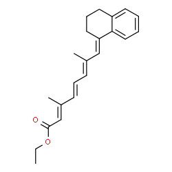 ChemSpider 2D Image | Ethyl (2E,4E,6E,8E)-8-(3,4-dihydro-1(2H)-naphthalenylidene)-3,7-dimethyl-2,4,6-octatrienoate | C22H26O2