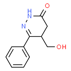 ChemSpider 2D Image | 5-(Hydroxymethyl)-6-phenyl-4,5-dihydro-3(2H)-pyridazinone | C11H12N2O2