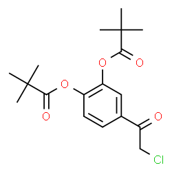 ChemSpider 2D Image | 2-CHLORO-3',4'-BIS(PIVALOYLOXY)ACETOPHENONE | C18H23ClO5