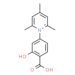 ChemSpider 2D Image | 1-(4-Carboxy-3-hydroxyphenyl)-2,4,6-trimethylpyridinium | C15H16NO3