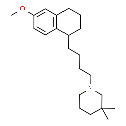 ChemSpider 2D Image | 1-[4-(6-Methoxy-1,2,3,4-tetrahydro-1-naphthalenyl)butyl]-3,3-dimethylpiperidine | C22H35NO