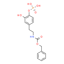 ChemSpider 2D Image | Benzyl {2-[3-hydroxy-4-(phosphonooxy)phenyl]ethyl}carbamate | C16H18NO7P