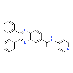 ChemSpider 2D Image | 2,3-Diphenyl-N-(4-pyridinyl)-6-quinoxalinecarboxamide | C26H18N4O