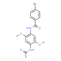 ChemSpider 2D Image | N-(4-Acetamido-2,5-dimethoxyphenyl)-4-bromobenzamide | C17H17BrN2O4