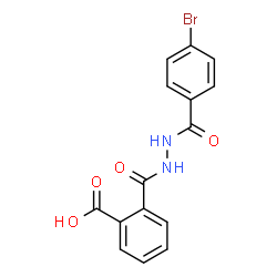 ChemSpider 2D Image | 2-{[2-(4-Bromobenzoyl)hydrazino]carbonyl}benzoic acid | C15H11BrN2O4