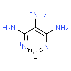 ChemSpider 2D Image | pyrimidine-4,5,6-triamine | C313CH7N214N3