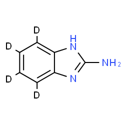 ChemSpider 2D Image | 4,5,6,7-tetradeuterio-1H-benzimidazol-2-amine | C7H3D4N3