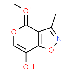 ChemSpider 2D Image | (Z)-(7-Hydroxy-3-methyl-4H-pyrano[3,4-d][1,2]oxazol-4-ylidene)(methyl)oxonium | C8H8NO4