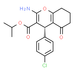 ChemSpider 2D Image | Isopropyl (4S)-2-amino-4-(4-chlorophenyl)-5-oxo-5,6,7,8-tetrahydro-4H-chromene-3-carboxylate | C19H20ClNO4