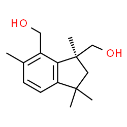 ChemSpider 2D Image | [(1S)-1,3,3,6-Tetramethyl-2,3-dihydro-1H-indene-1,7-diyl]dimethanol | C15H22O2