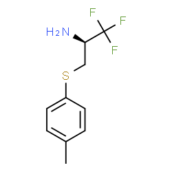 ChemSpider 2D Image | (2S)-1,1,1-Trifluoro-3-[(4-methylphenyl)sulfanyl]-2-propanamine | C10H12F3NS