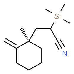 ChemSpider 2D Image | 3-[(1R)-1-Methyl-2-methylenecyclohexyl]-2-(trimethylsilyl)propanenitrile | C14H25NSi
