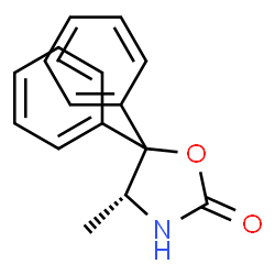 ChemSpider 2D Image | (R)-(-)-4-Methyl-5,5-diphenyl-2-oxazolidinone | C16H15NO2