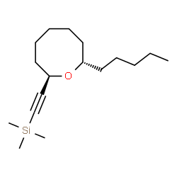ChemSpider 2D Image | Trimethyl{[(2R,8S)-8-pentyl-2-oxocanyl]ethynyl}silane | C17H32OSi