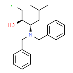 ChemSpider 2D Image | (2R,3S)-1-Chloro-3-dibenzylamino-5-methylhexan-2-ol | C21H28ClNO