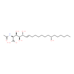ChemSpider 2D Image | (2S,3R,4R,5R,6E,14S)-2-Acetamido-3,4,5,14-tetrahydroxy-6-icosenoic acid | C22H41NO7