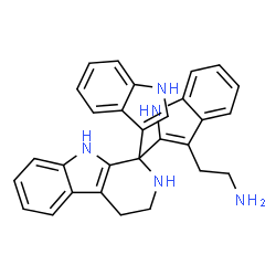 ChemSpider 2D Image | 2-{2-[1-(1H-Indol-3-yl)-2,3,4,9-tetrahydro-1H-beta-carbolin-1-yl]-1H-indol-3-yl}ethanamine | C29H27N5