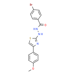 ChemSpider 2D Image | 4-Bromo-N'-[4-(4-methoxyphenyl)-1,3-thiazol-2-yl]benzohydrazide | C17H14BrN3O2S