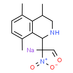 ChemSpider 2D Image | [1-Nitro-2-oxo-1-(4,5,8-trimethyl-1,2,3,4-tetrahydro-1-isoquinolinyl)ethyl]sodium | C14H17N2NaO3