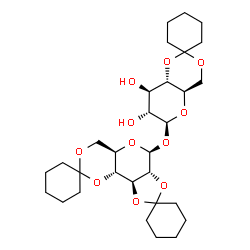 ChemSpider 2D Image | (4a'R,6'S,7'R,8'R,8a'S)-6'-[(3a'R,4'S,5a'R,9a'R,9b'S)-Hexahydrodispiro[cyclohexane-1,2'-[1,3]dioxolo[4,5]pyrano[3,2-d][1,3]dioxine-8',1''-cyclohexan]-4'-yloxy]hexahydrospiro[cyclohexane-1,2'-pyrano[3,
2-d][1,3]dioxine]-7',8'-diol | C30H46O11